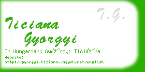 ticiana gyorgyi business card